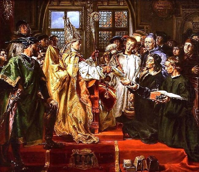 Founding of the Lubranki Academy in Poznan, Jan Matejko